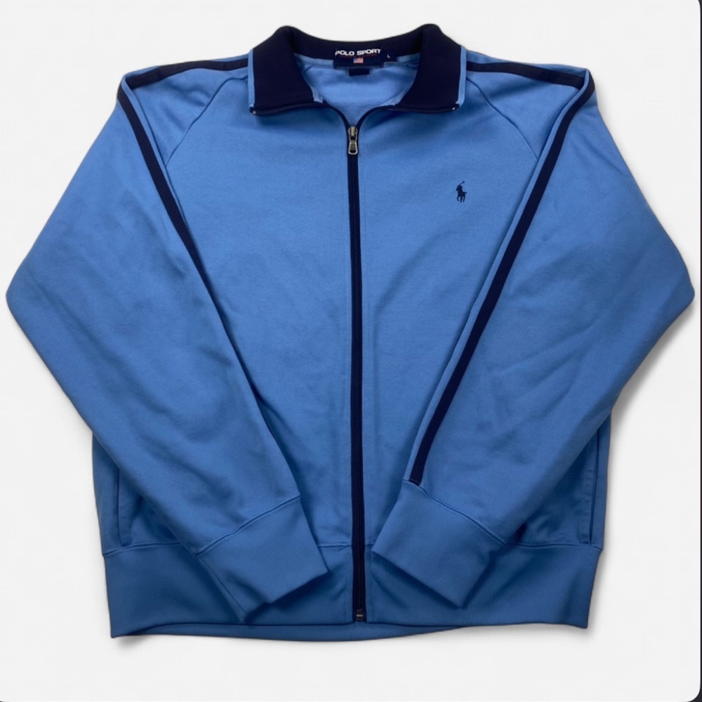 Polo Sport Ralph Lauren Men’s Track Jacket Blue Size Large Vintage